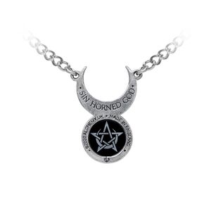 Alchemy Gothic Horned God & Triple Goddess Necklace Pewter Wiccan Deity Pendant